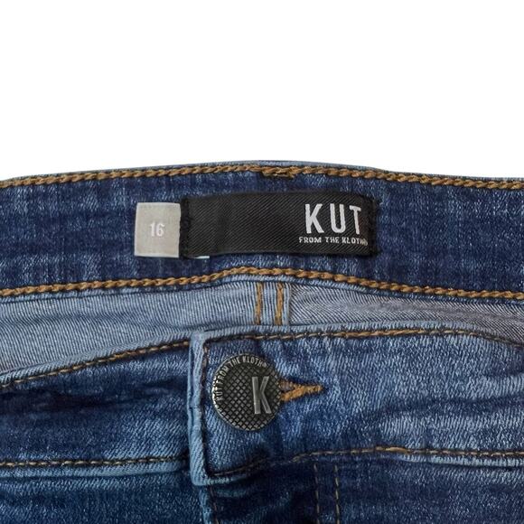 KUT From The Kloth High Rise Skinny Jeans Size 16 Medium Wash - Picture 3 of 10